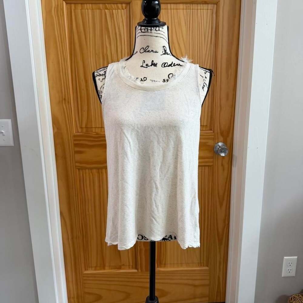 Bellatrix Mixed Media Chiffon-Back Tank Top
